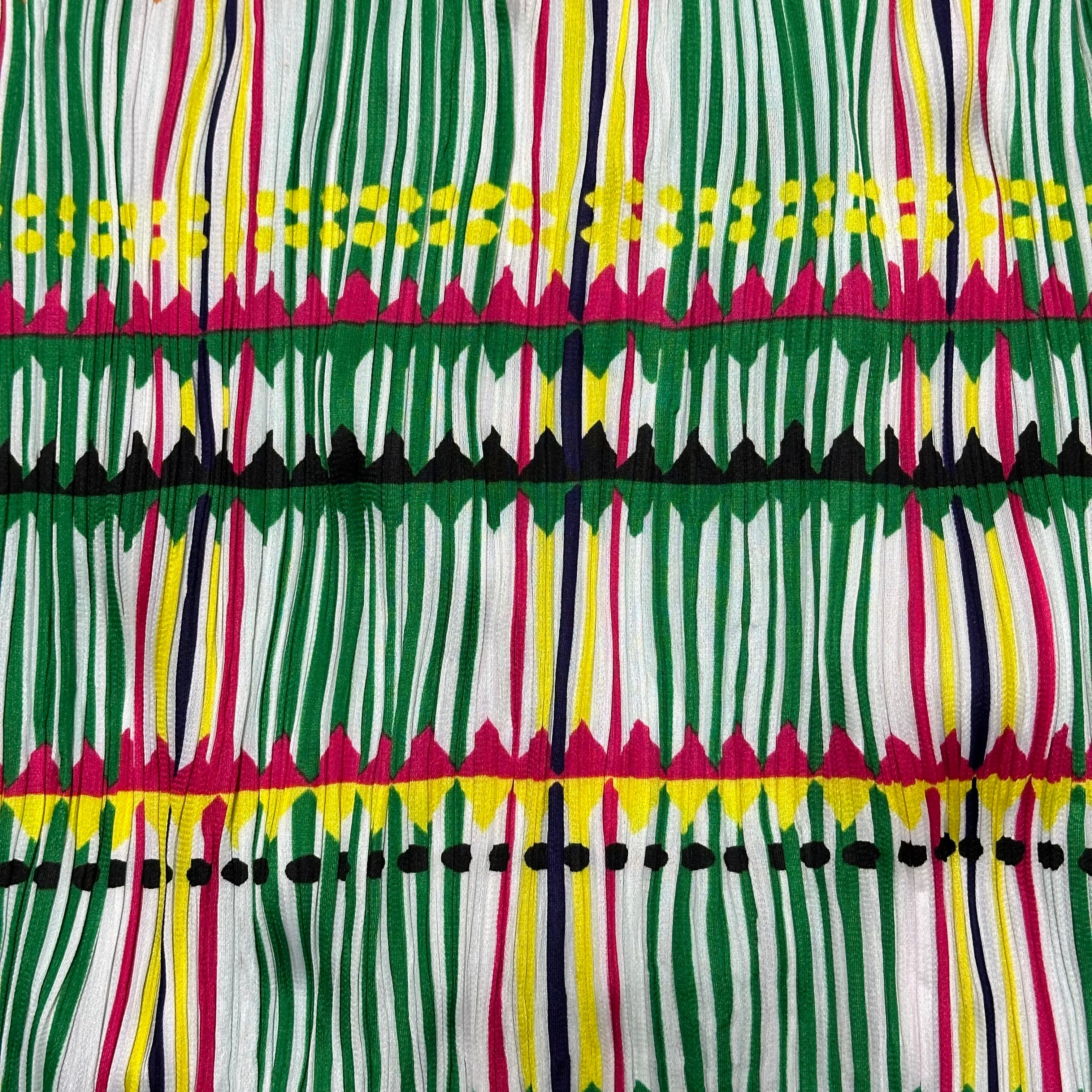 PLEATS PLEASE ISSEY MIYAKE Spring Summer 2002 Pleated Checkered Midi Skirt - 4