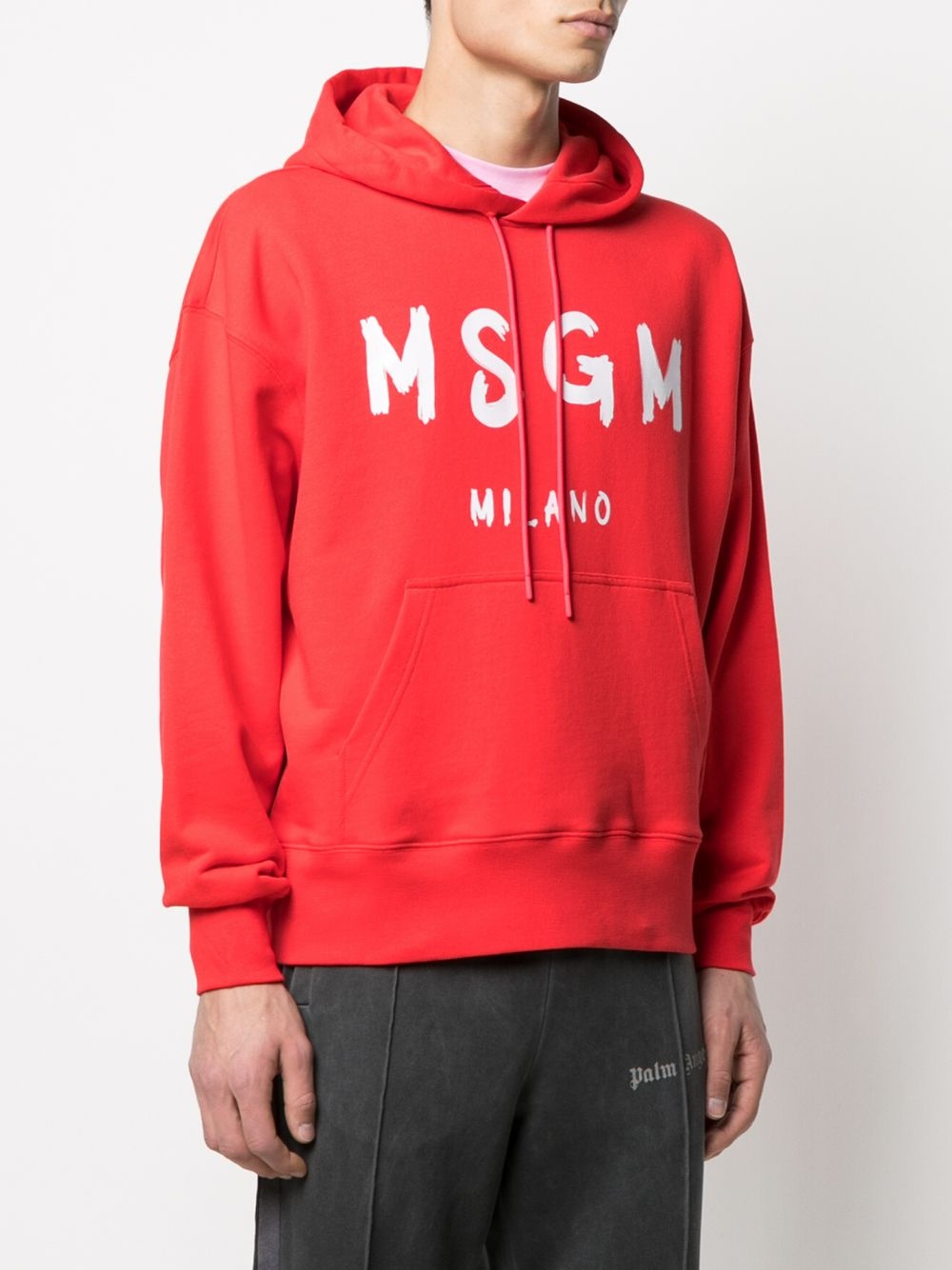 logo print hoodie - 3