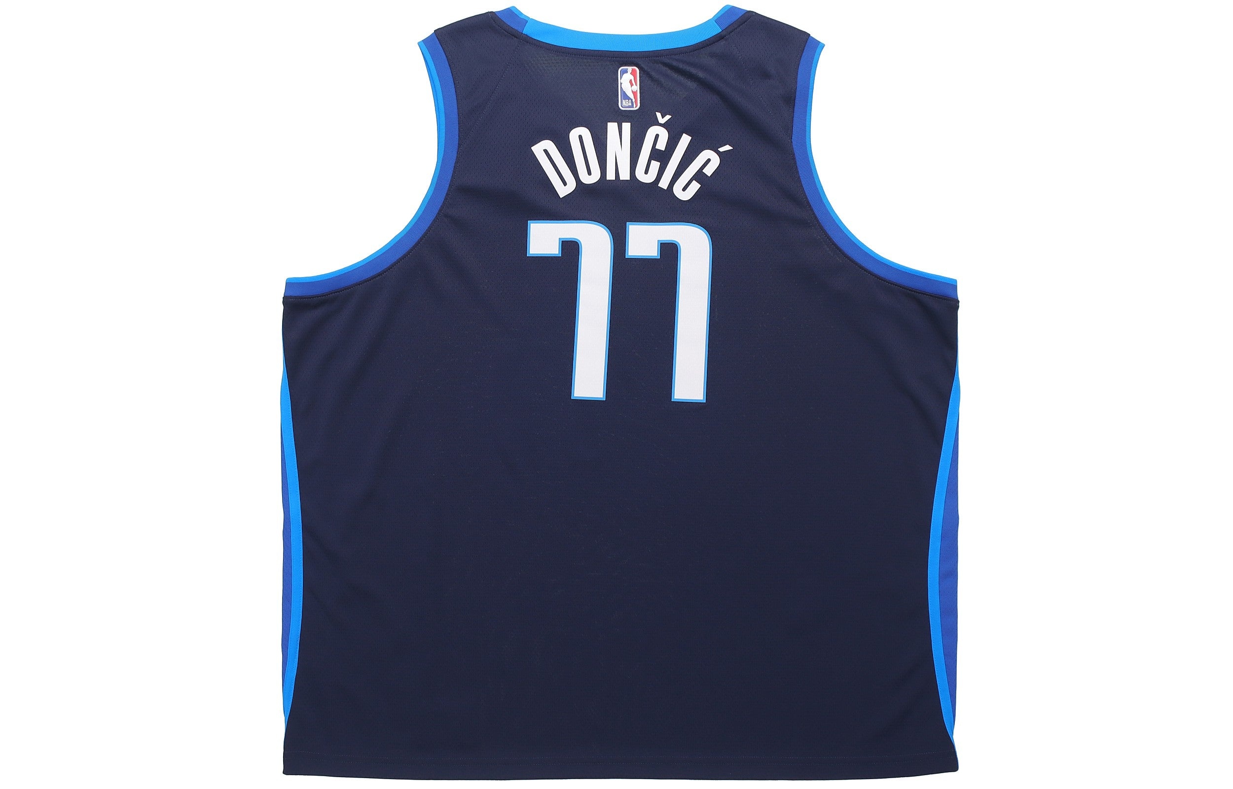 Nike NBA Retro Basketball Jersey/Vest SW Fan Edition Version Dallas Mavericks Doncic No. 77 Navy Blu - 2