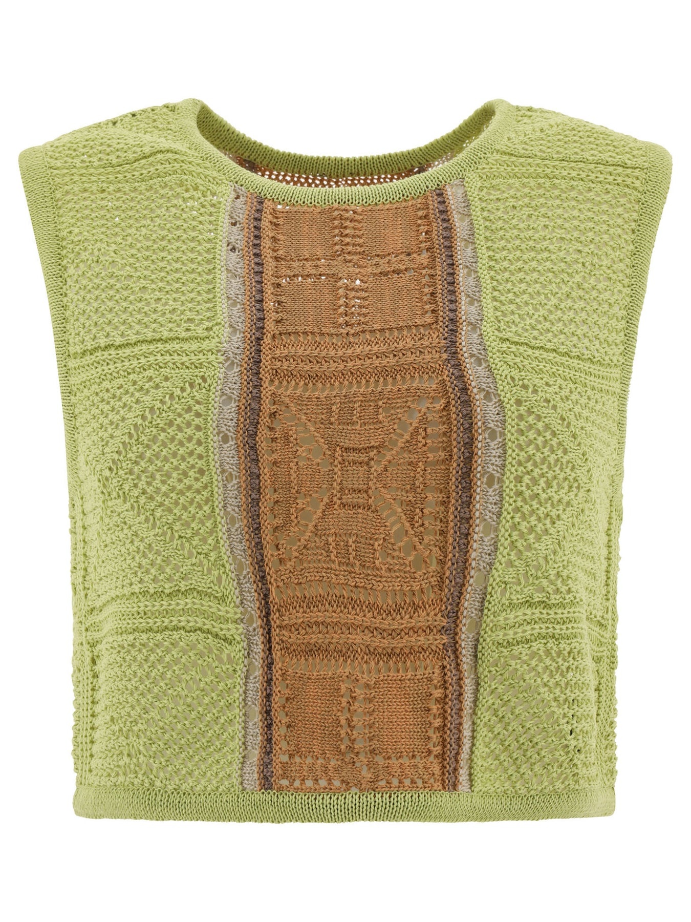 7g Crochet Knit Tops Green - 1