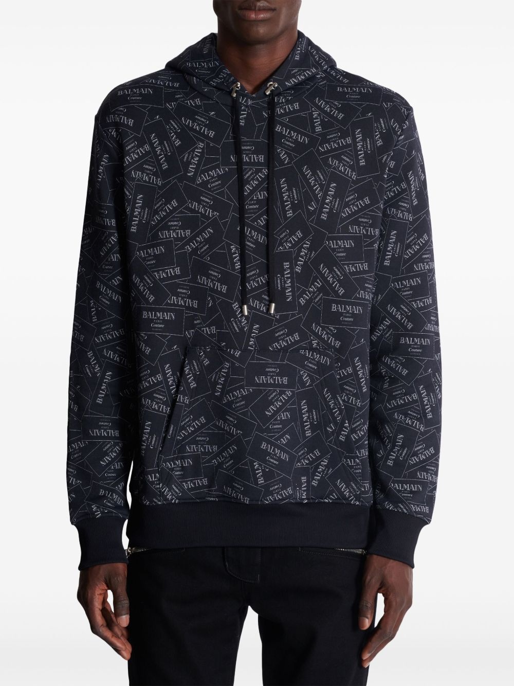 Couture Label-print hoodie - 4