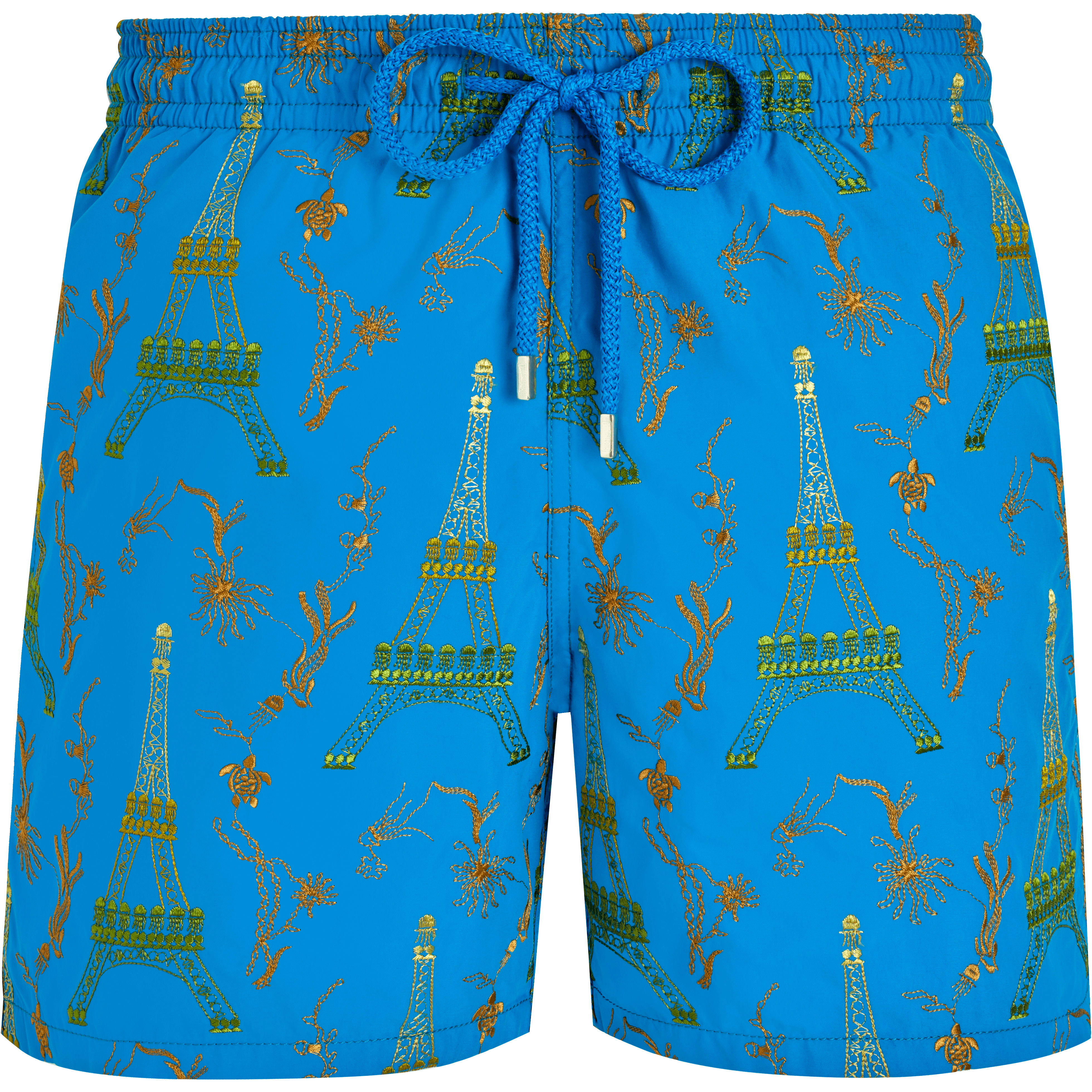 Men Swim Trunks Embroidered Poulpe Eiffel - Limited Edition - 1