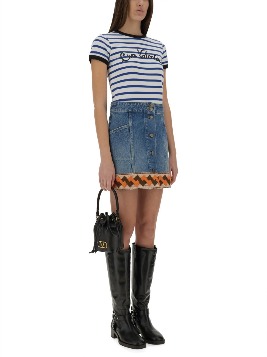 STRIPED COTTON JERSEY T-SHIRT - 2