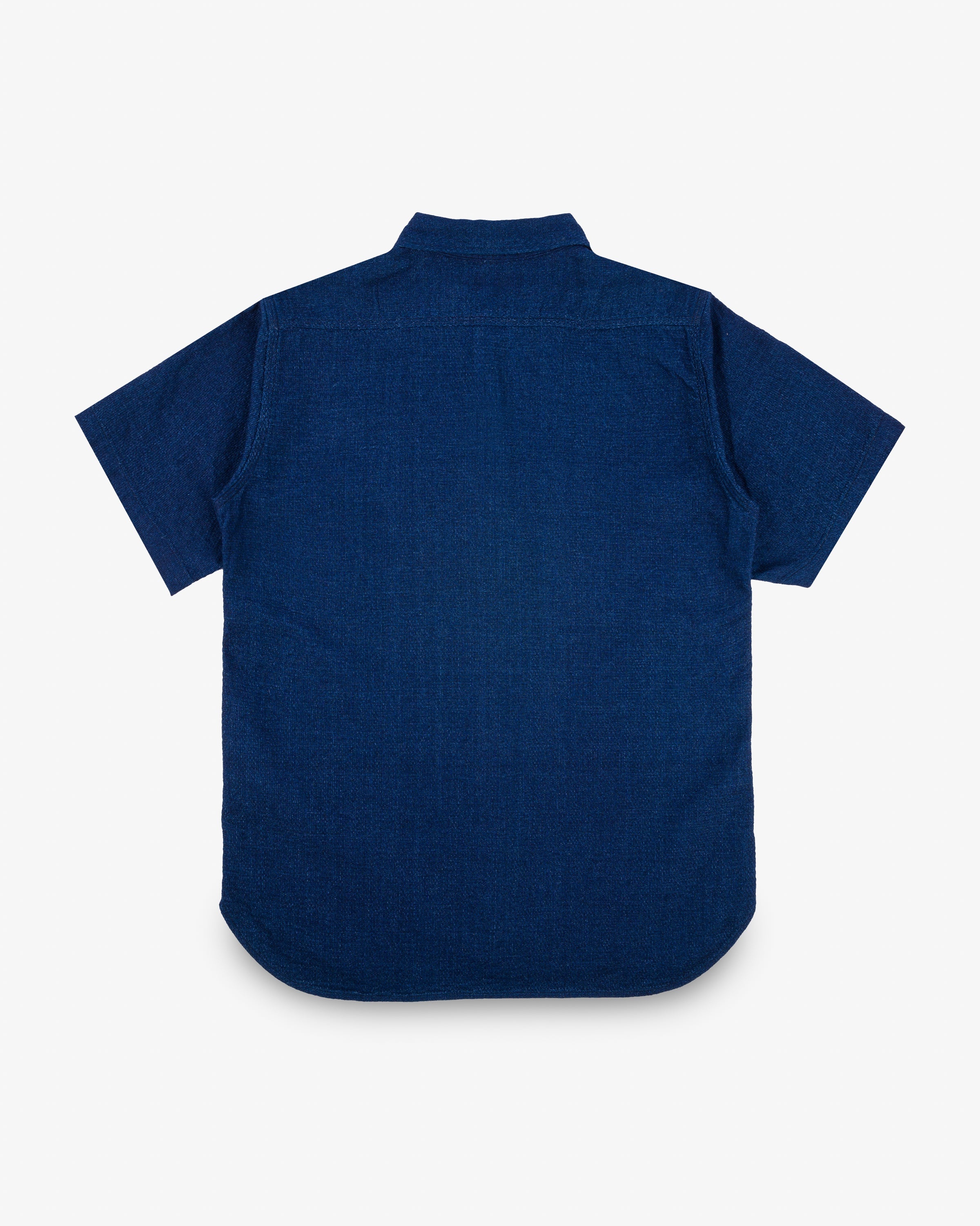 5OZ DOUBLE GAUZE SHORT SLEEVED WORK SHIRT - INDIGO - 5