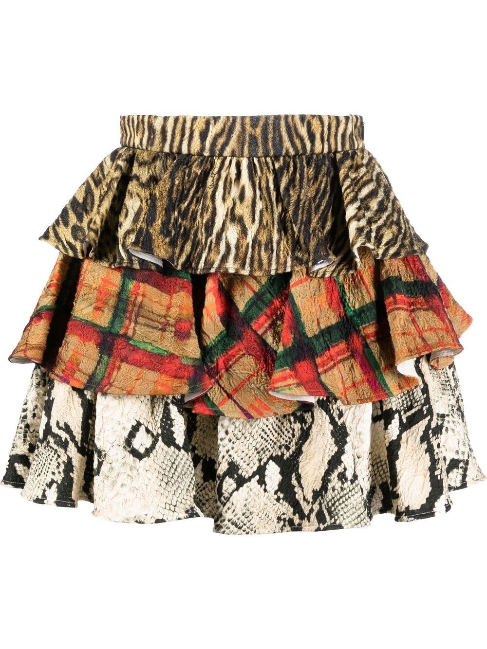 layered short skirt - 1
