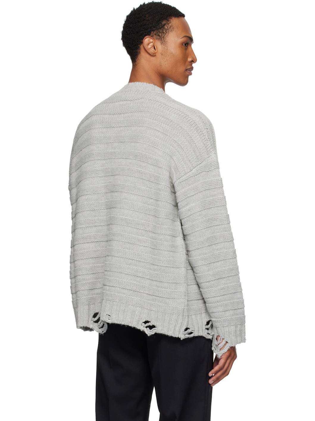 Gray Wool Cardigan - 3