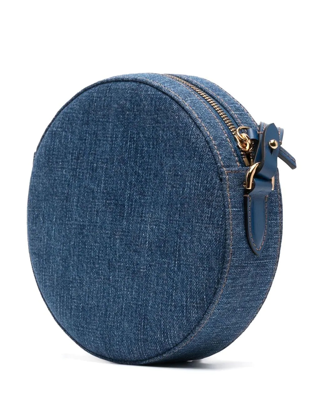 Medusa Head-plaque denim shoulder bag - 3