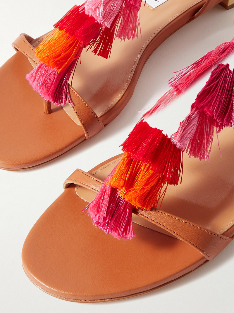 Capri Tassel Leather Sandals 4