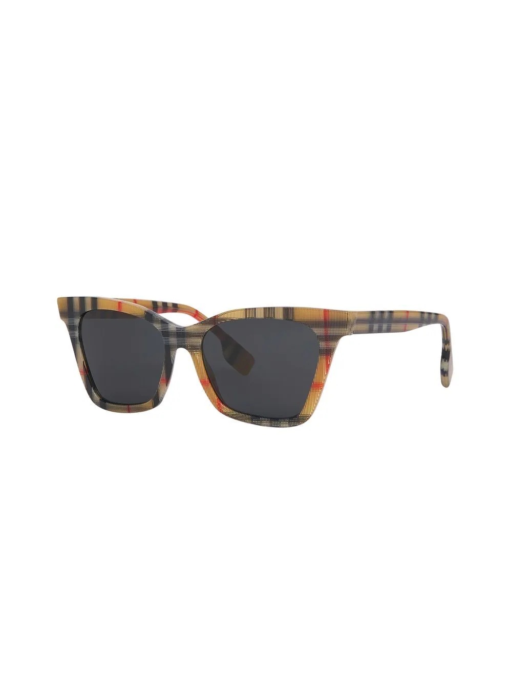 vintage-check print sunglasses - 2