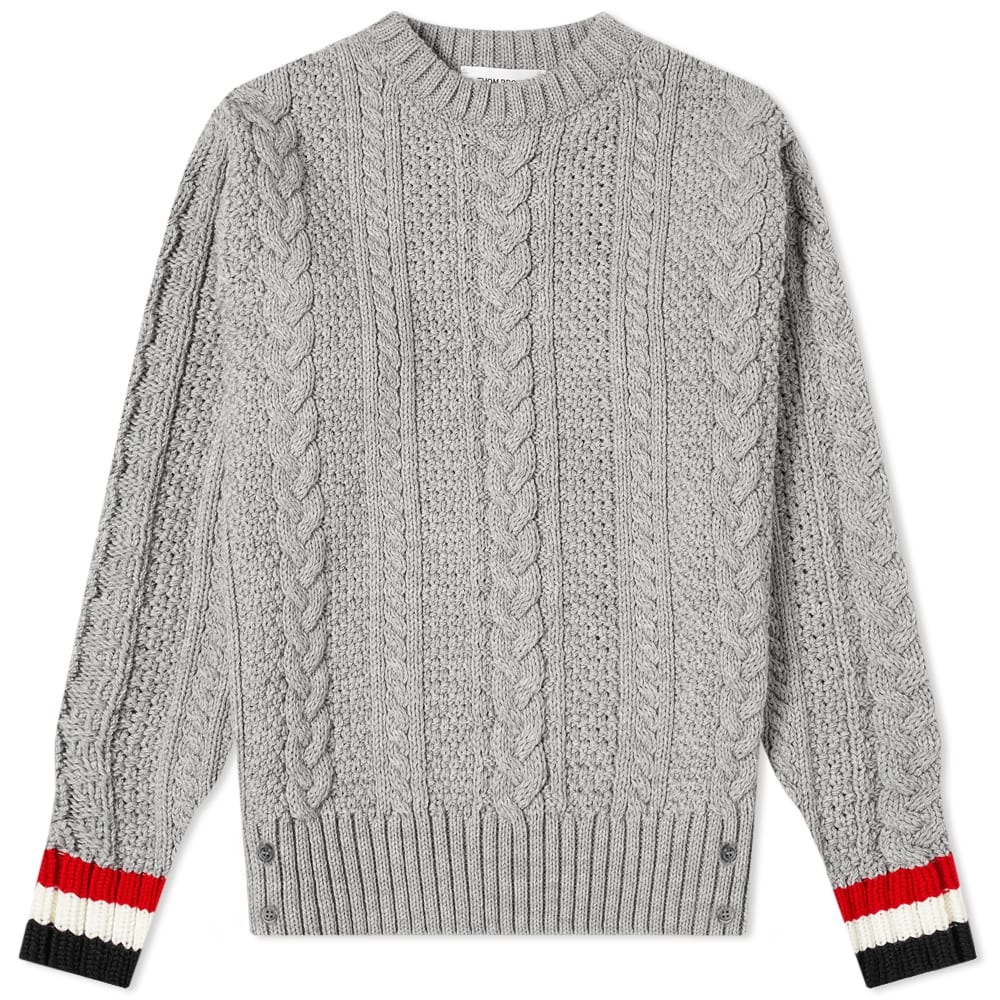 Thom Browne Classic Aran Cable Crew Knit - 1