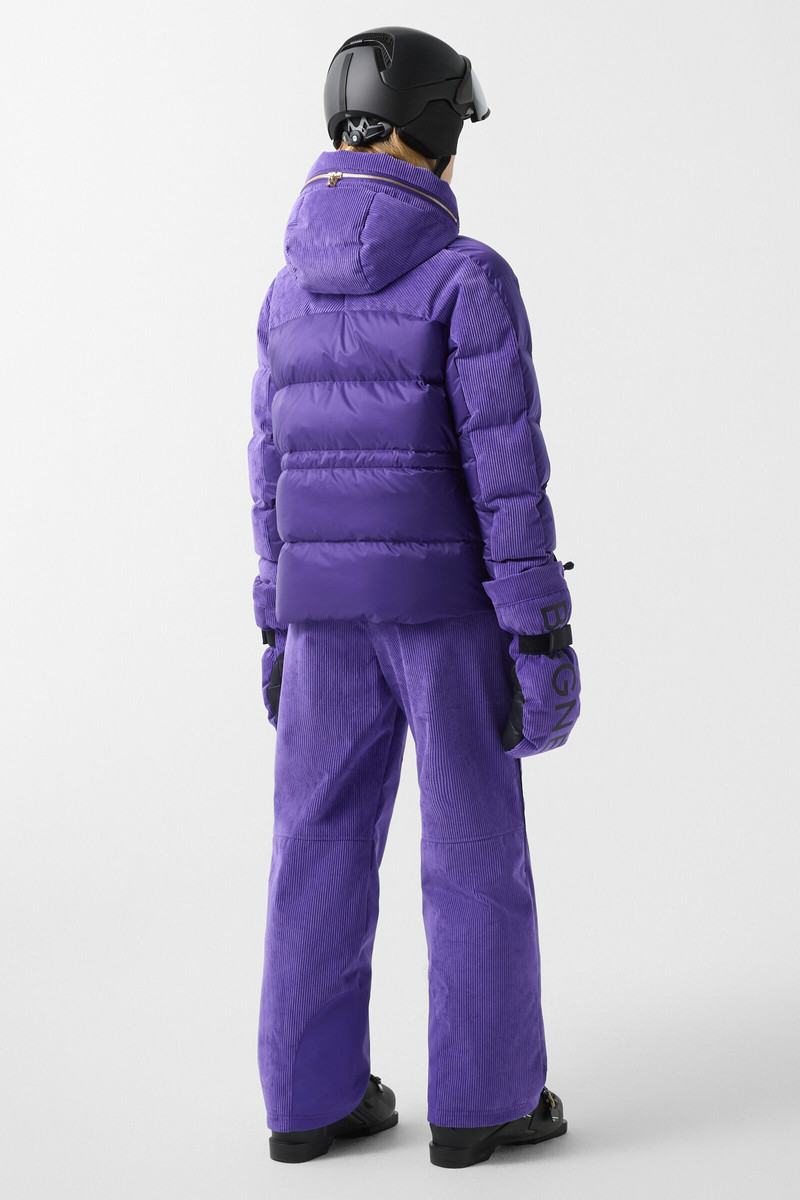 Marli corduroy ski jacket in Violet 3