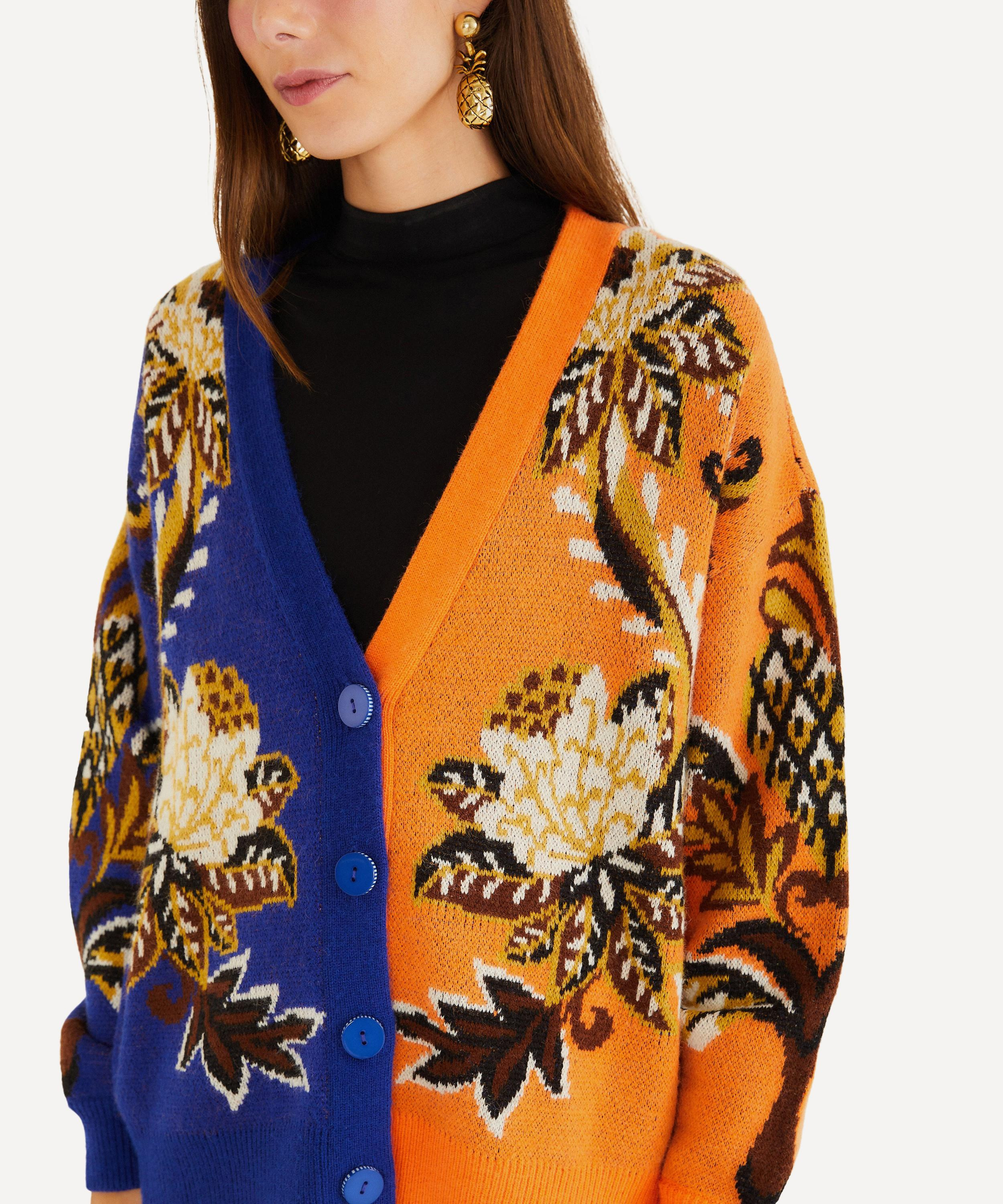 Arabesque Paradise Mixed Print Cardigan - 3