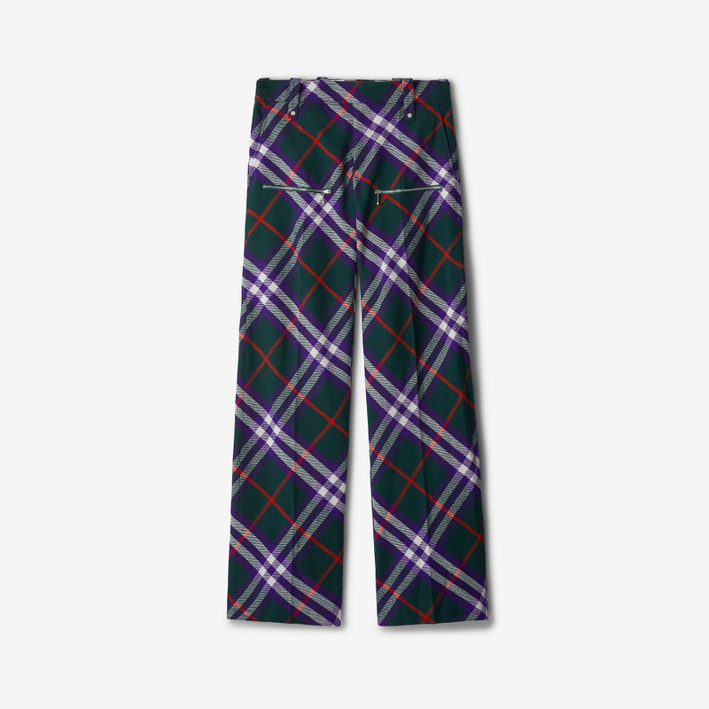 Check Wool Trousers 1