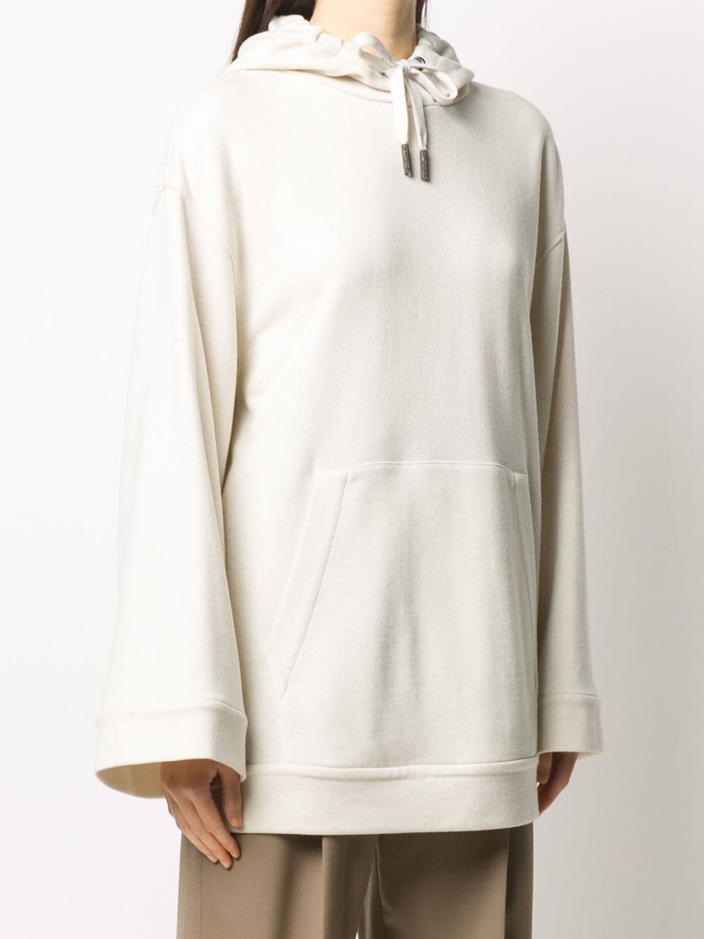 oversized-fit knitted hoodie - 3