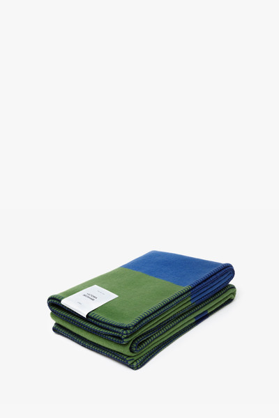 Victoria Beckham Posh Blanket in Green & Blue outlook