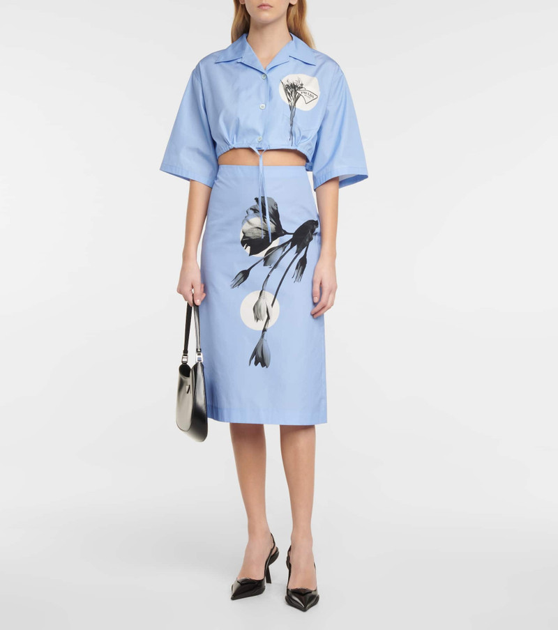 Prada Floral cropped shirt outlook