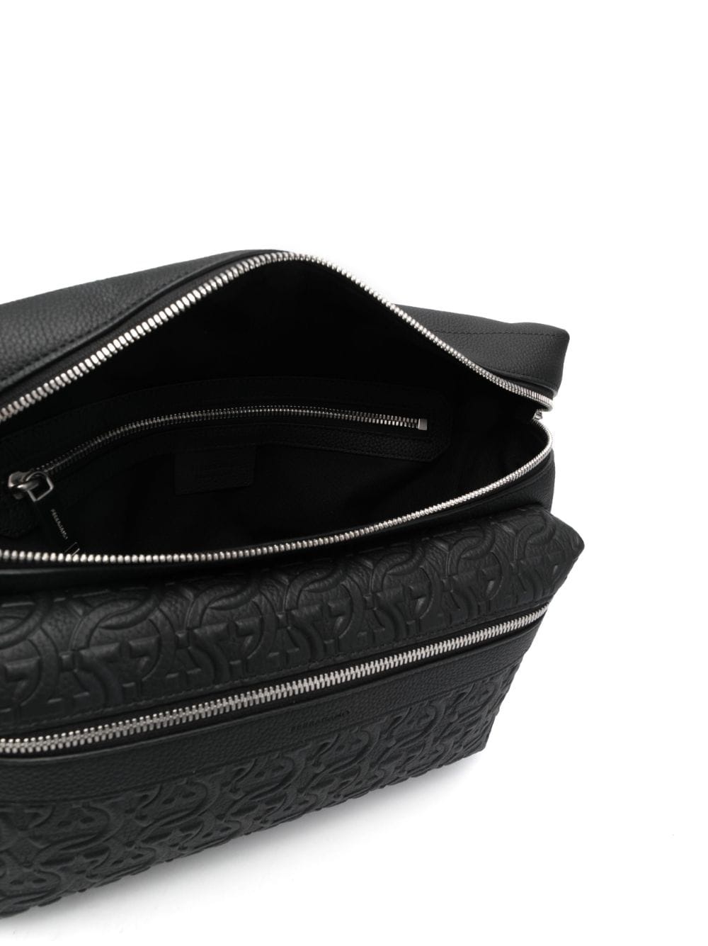 Gancini-pattern leather crossbody bag - 5
