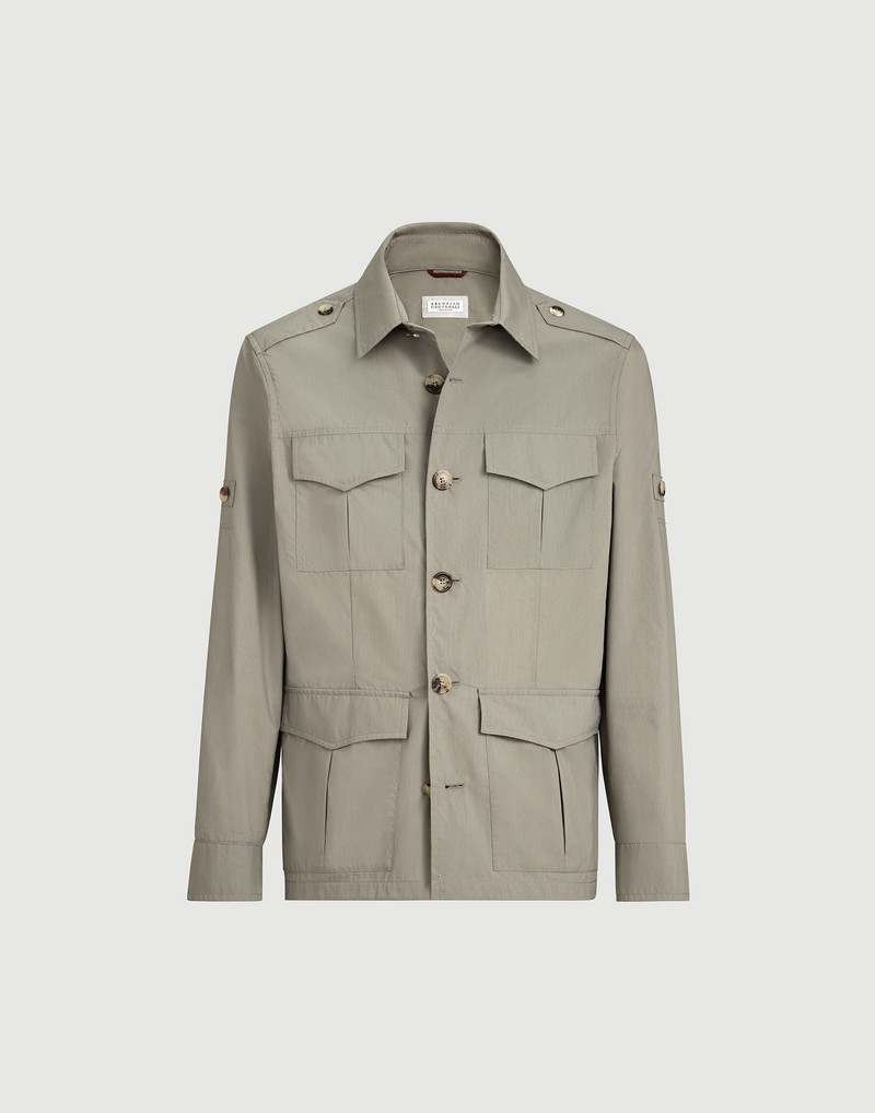 Lightweight water-resistant techno cotton unlined safari jacket 1