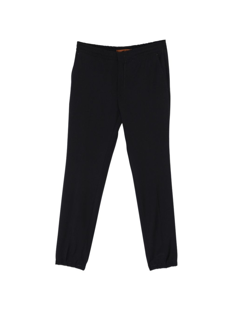 elastic-waistband trousers 1
