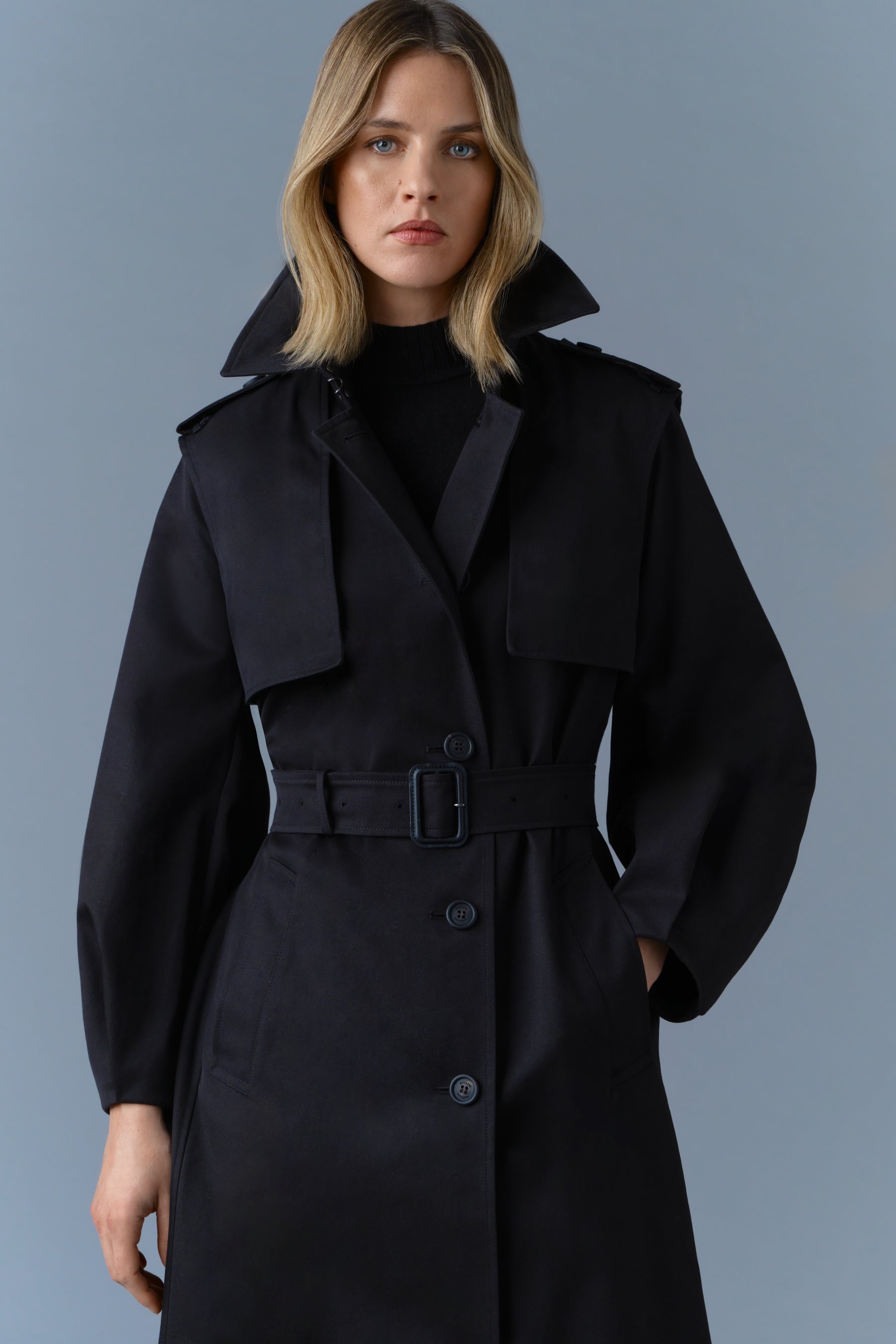 ALIA Long Balloon Sleeve Trench - 5