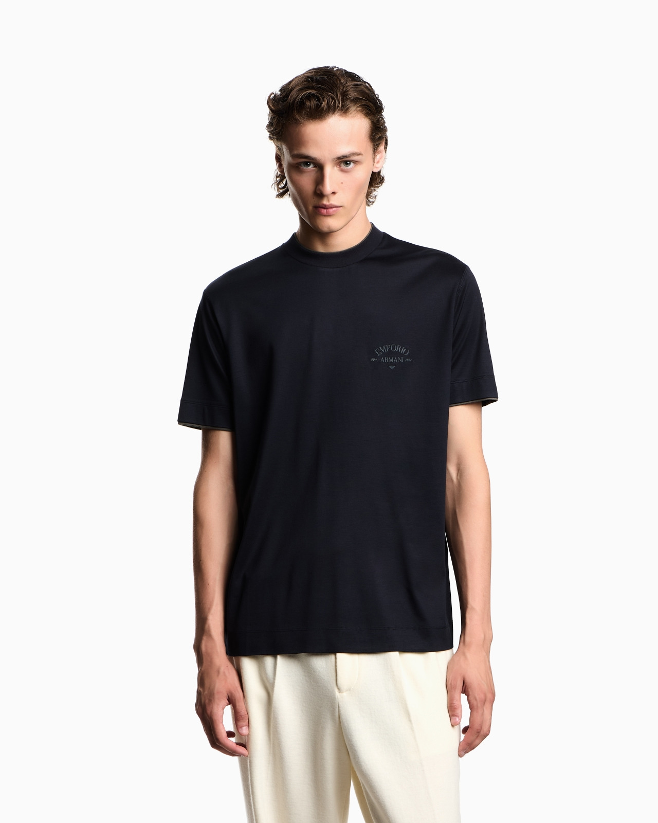 ASV LYOCELL-BLEND JERSEY T-SHIRT WITH CONTRASTING DETAILS - 4