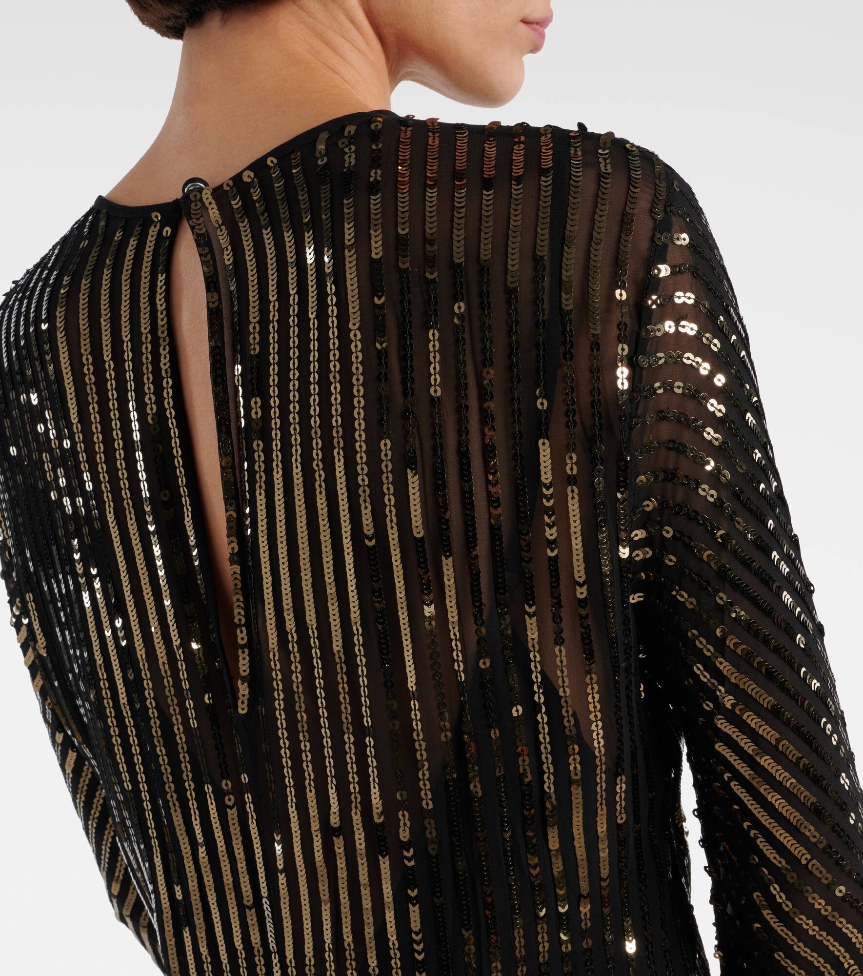 Sequined silk gown - 7