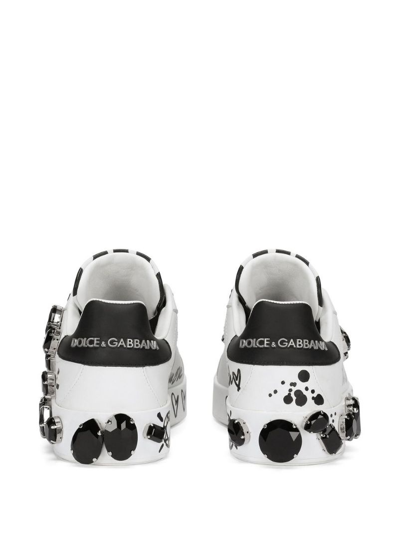 all-over logo-print low-top sneakers - 3