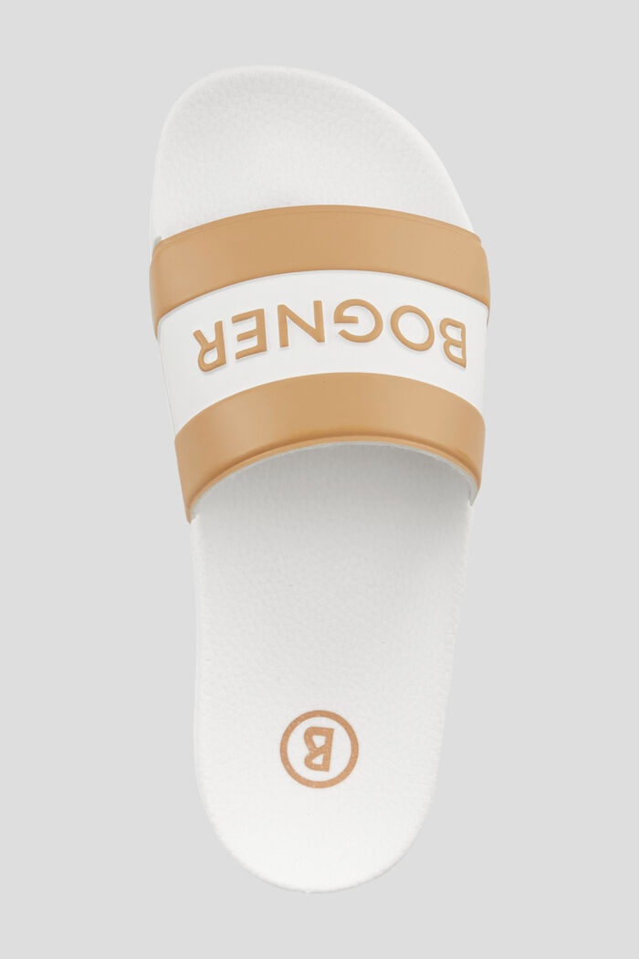 Belize Slides in White/beige - 5
