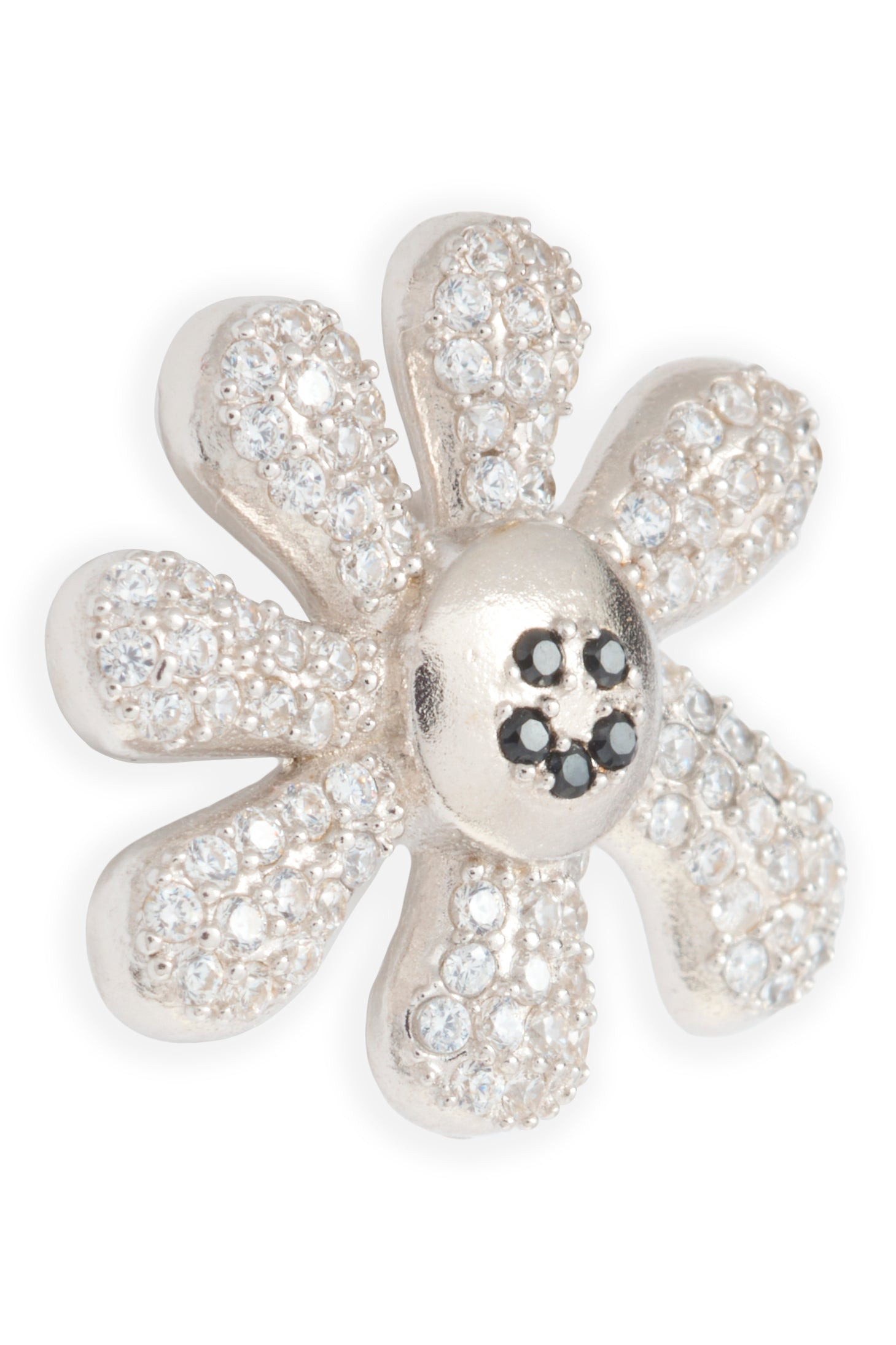 CRYSTAL CLEAR PAVE HAPPY BLOSSOM EARRING - 3