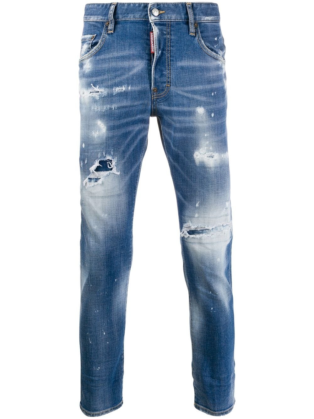 faded effect jeans - 1