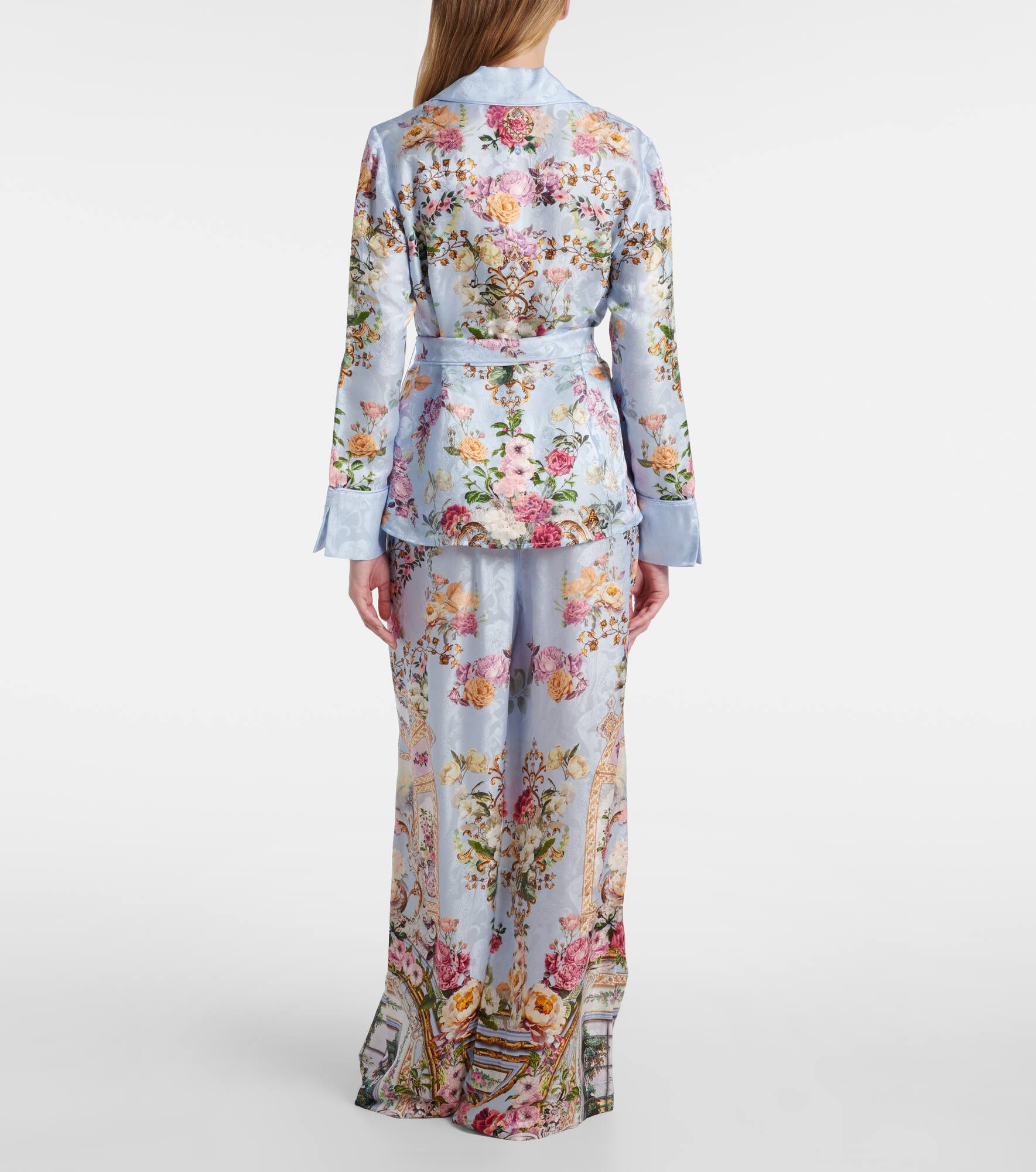 Tiled In Time belted floral jacket - 3