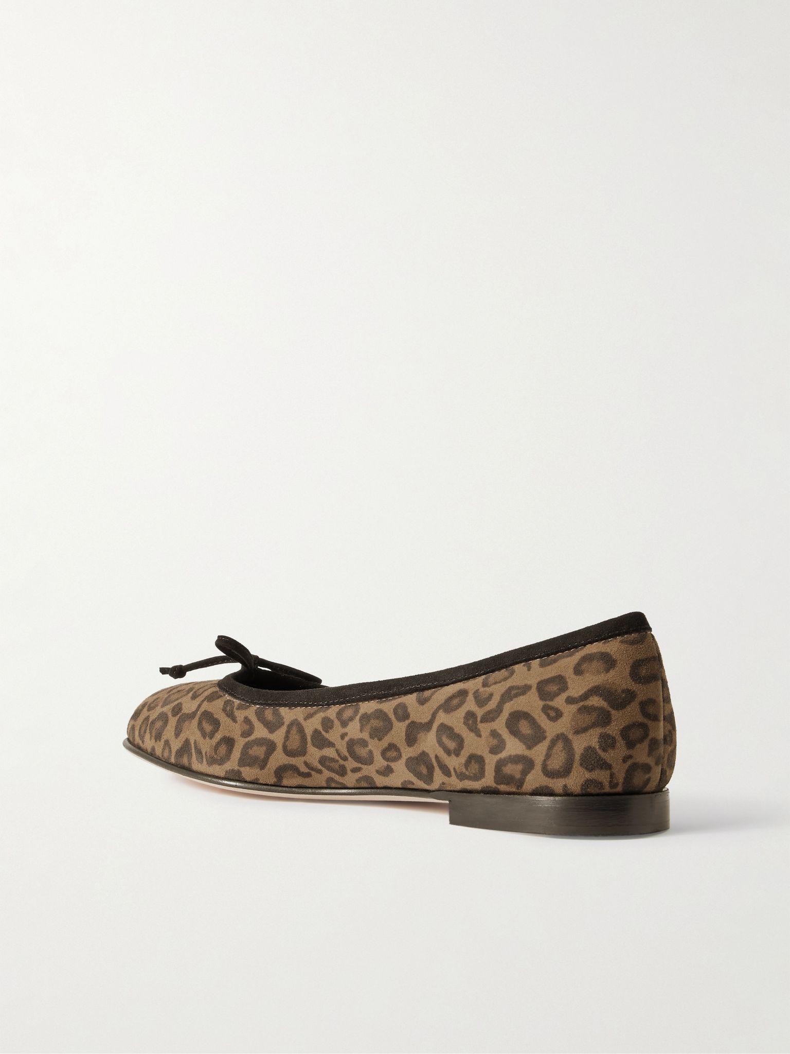 Veralli bow-detailed leopard-print suede ballet flats Leopard print - 3