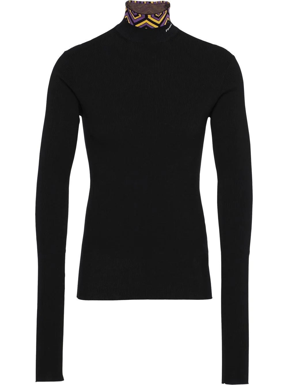 logo jacquard turtleneck sweater - 1