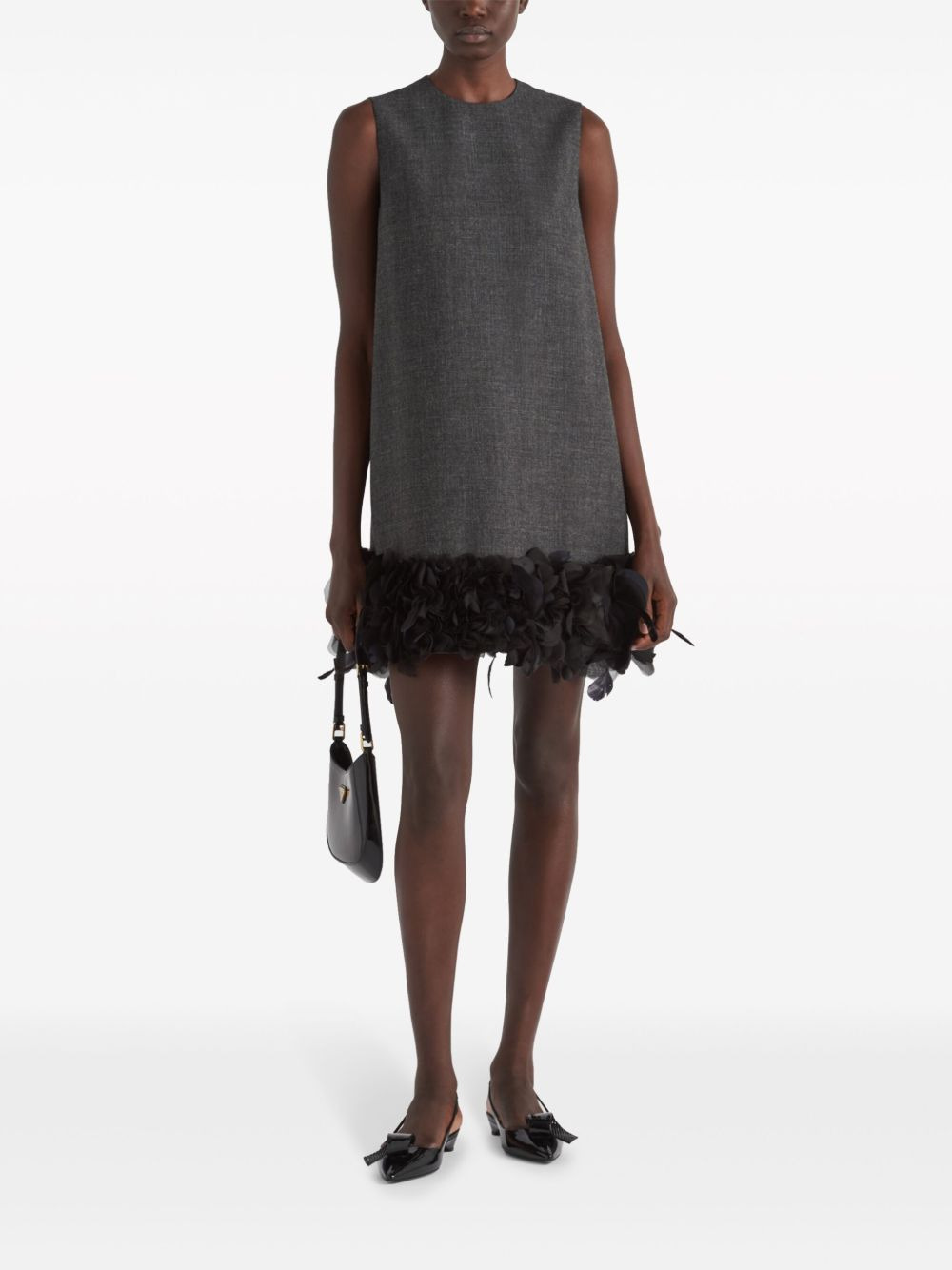 feather-detail mini dress - 2