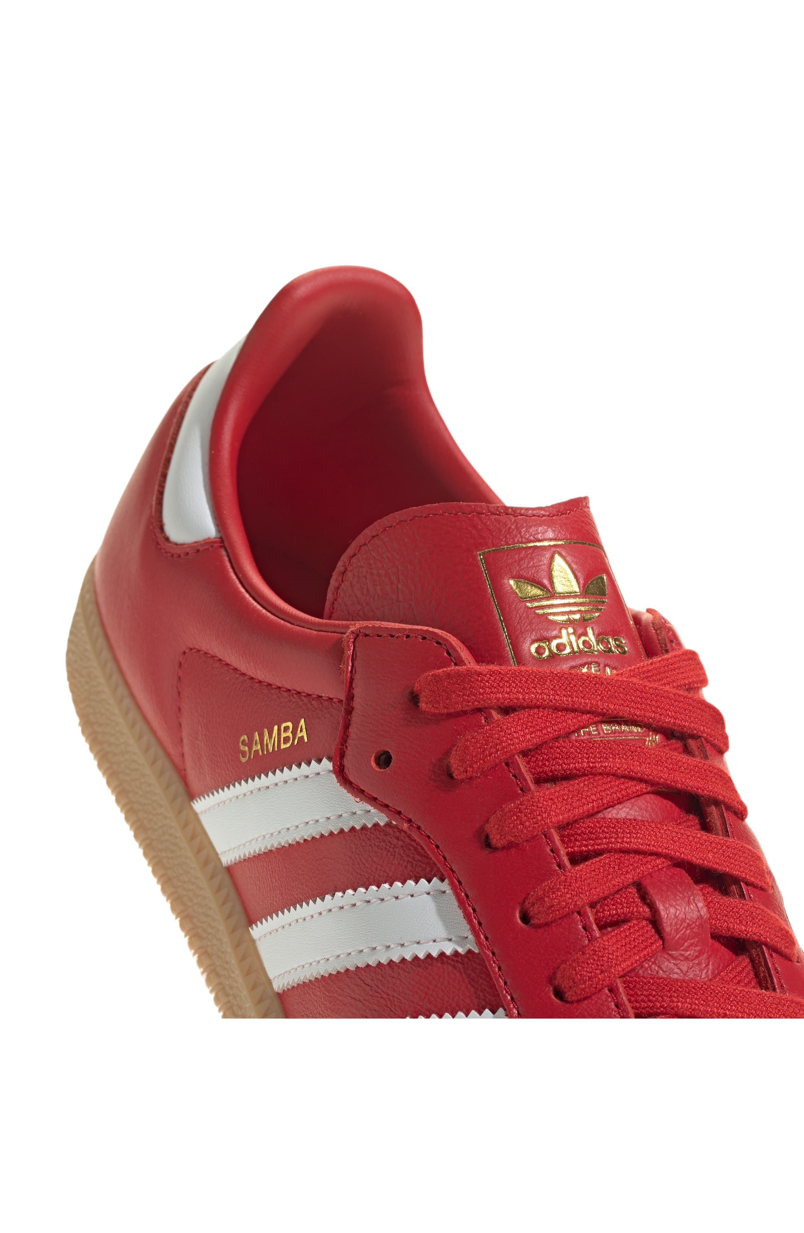 adidas Samba OG Sneaker in Better Scarlet/White/Gum at Nordstrom - 8