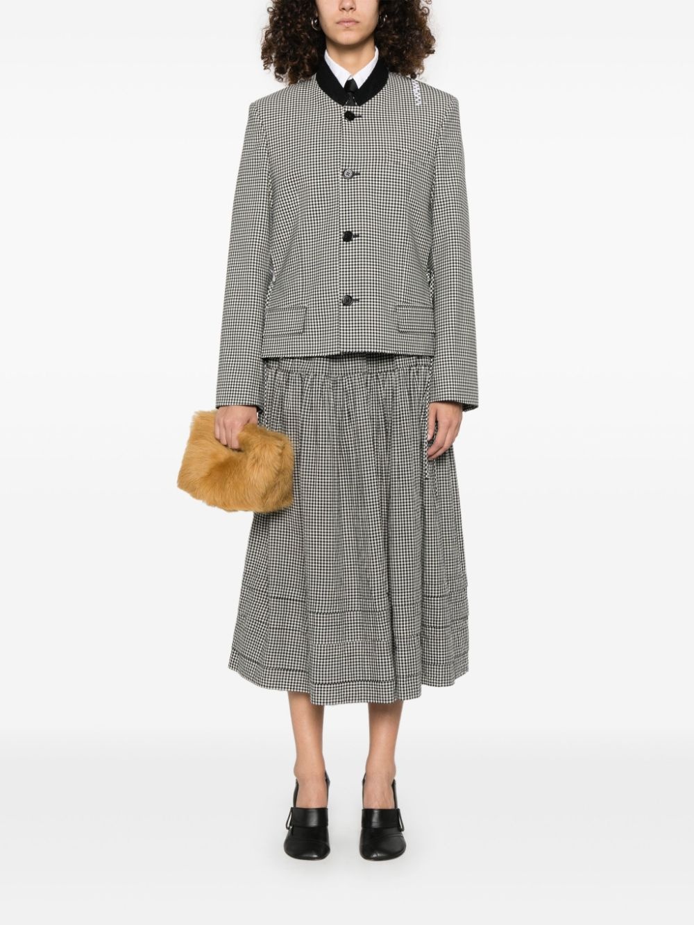 gingham-pattern jacket - 2