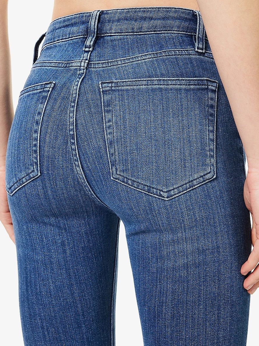 Le Crop Mini Boot flared-leg mid-rise stretch-denim jeans - 6