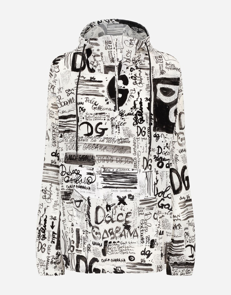 Nylon windbreaker with DG graffiti print - 3