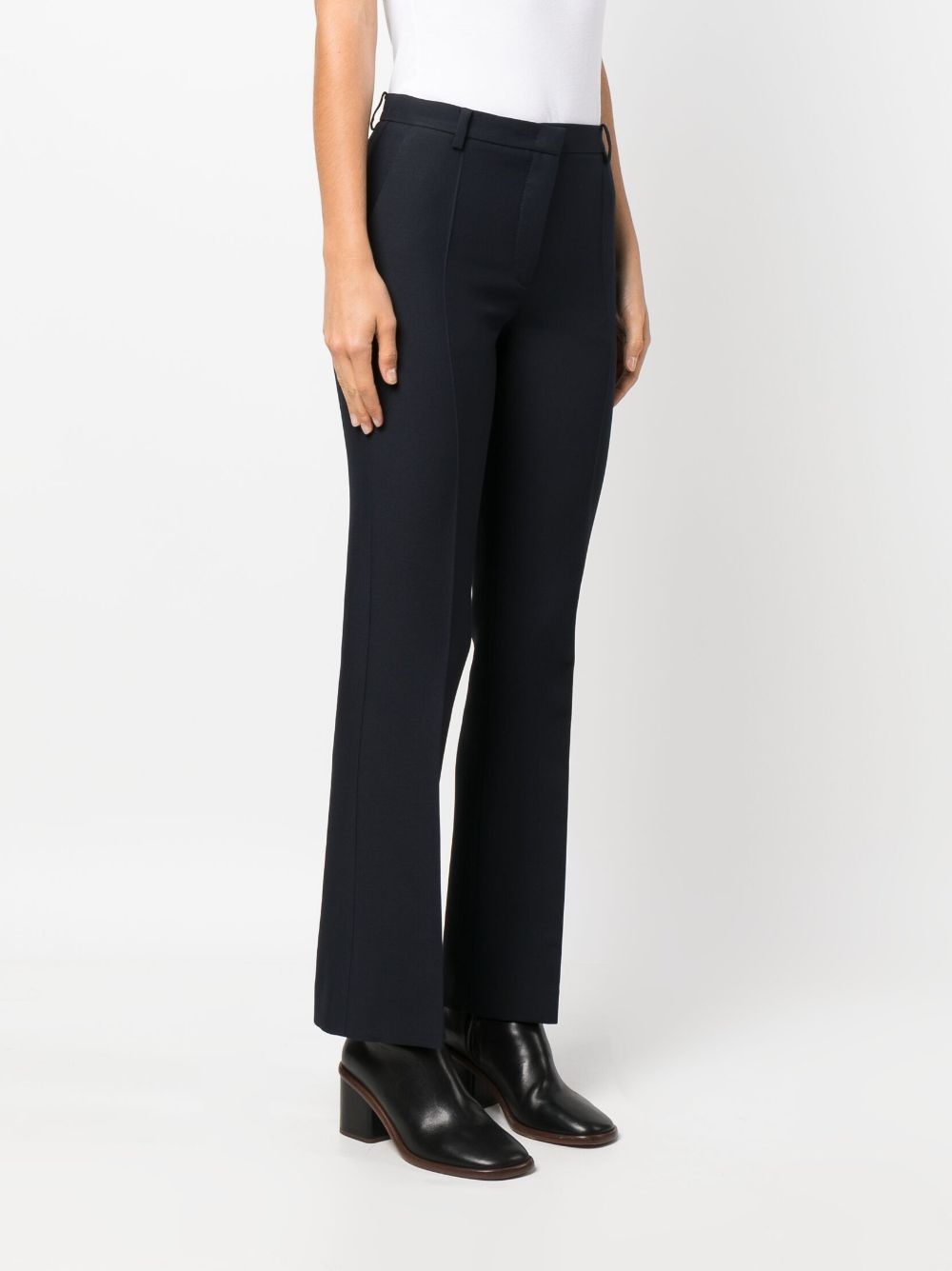 wool-silk blend tailored trousers - 3