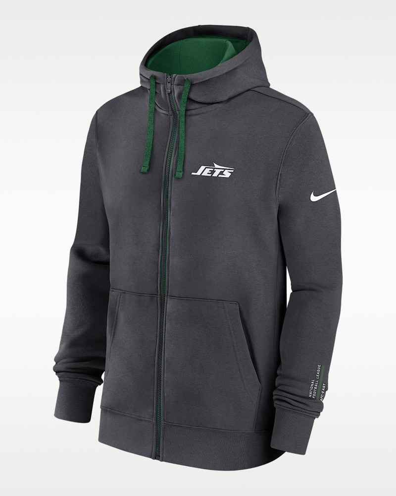 New York Jets Playbook Page Club Men's Nike NFL Full-Zip Hoodie 1