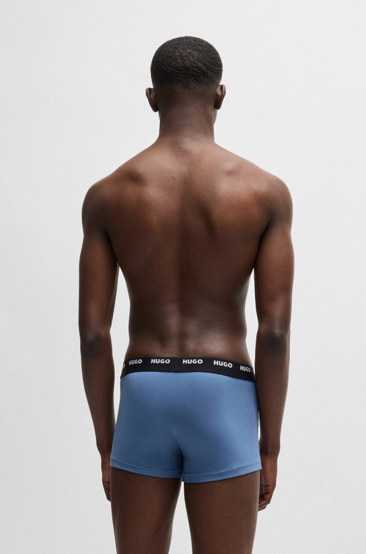 FIVE-PACK OF STRETCH-COTTON TRUNKS WITH LOGO WAISTBANDS - 3