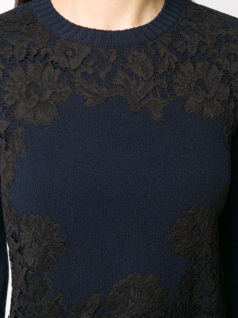 lace overlay jumper - 5