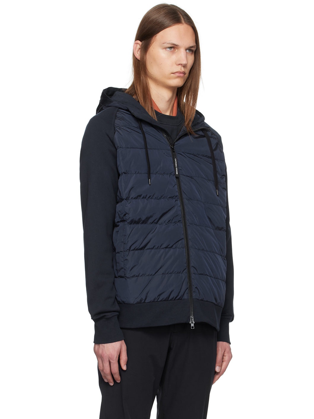 Navy Hybridge Huron Zip Down Jacket - 2