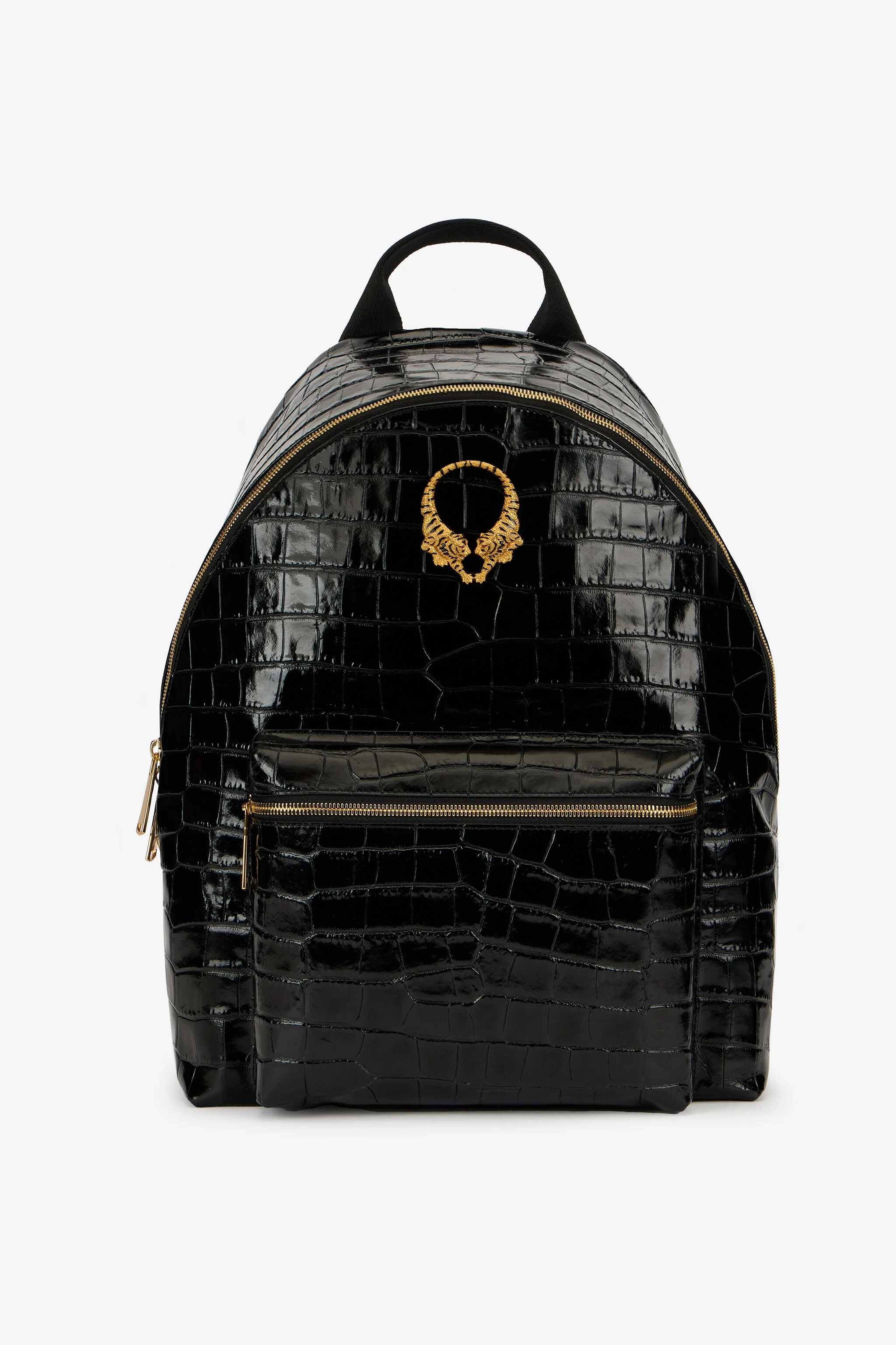 Roar Black Leather Backpack - 1