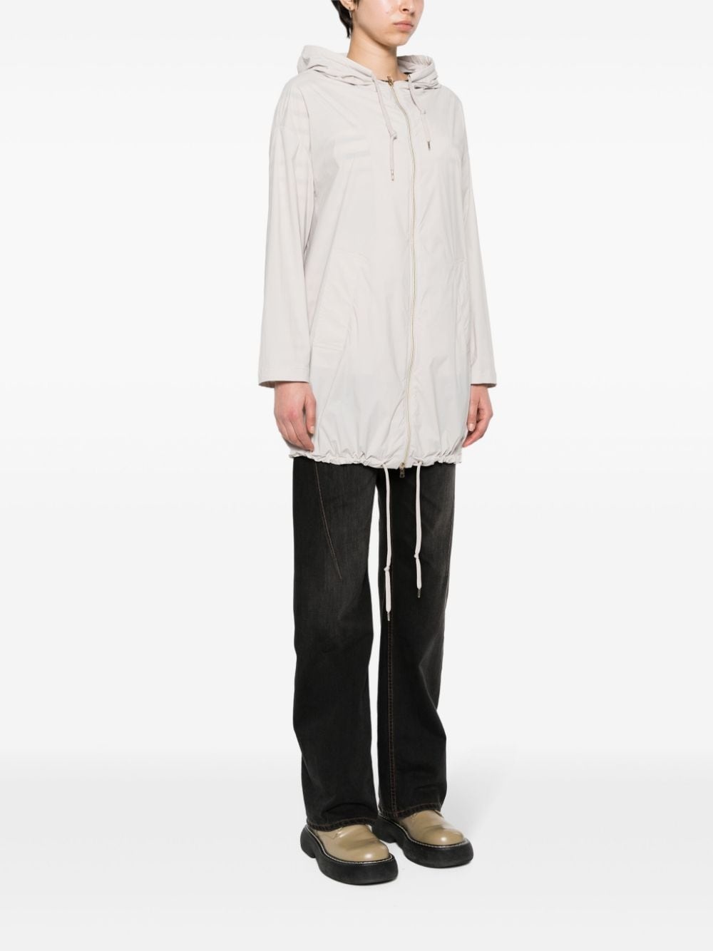 shell zipped raincoat - 3