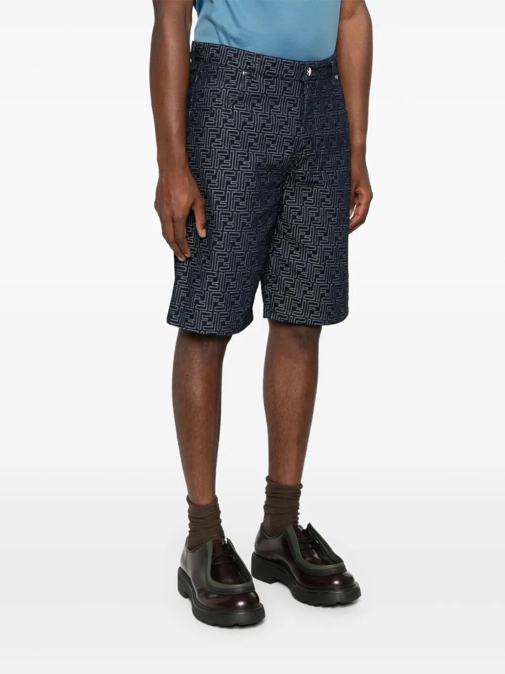 `FF` Denim Shorts - 3
