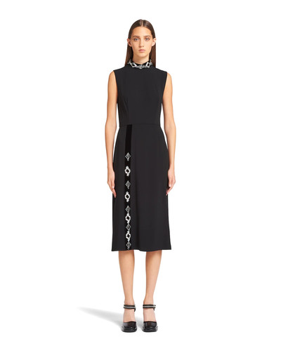 Prada Embroidered satin sablé dress outlook