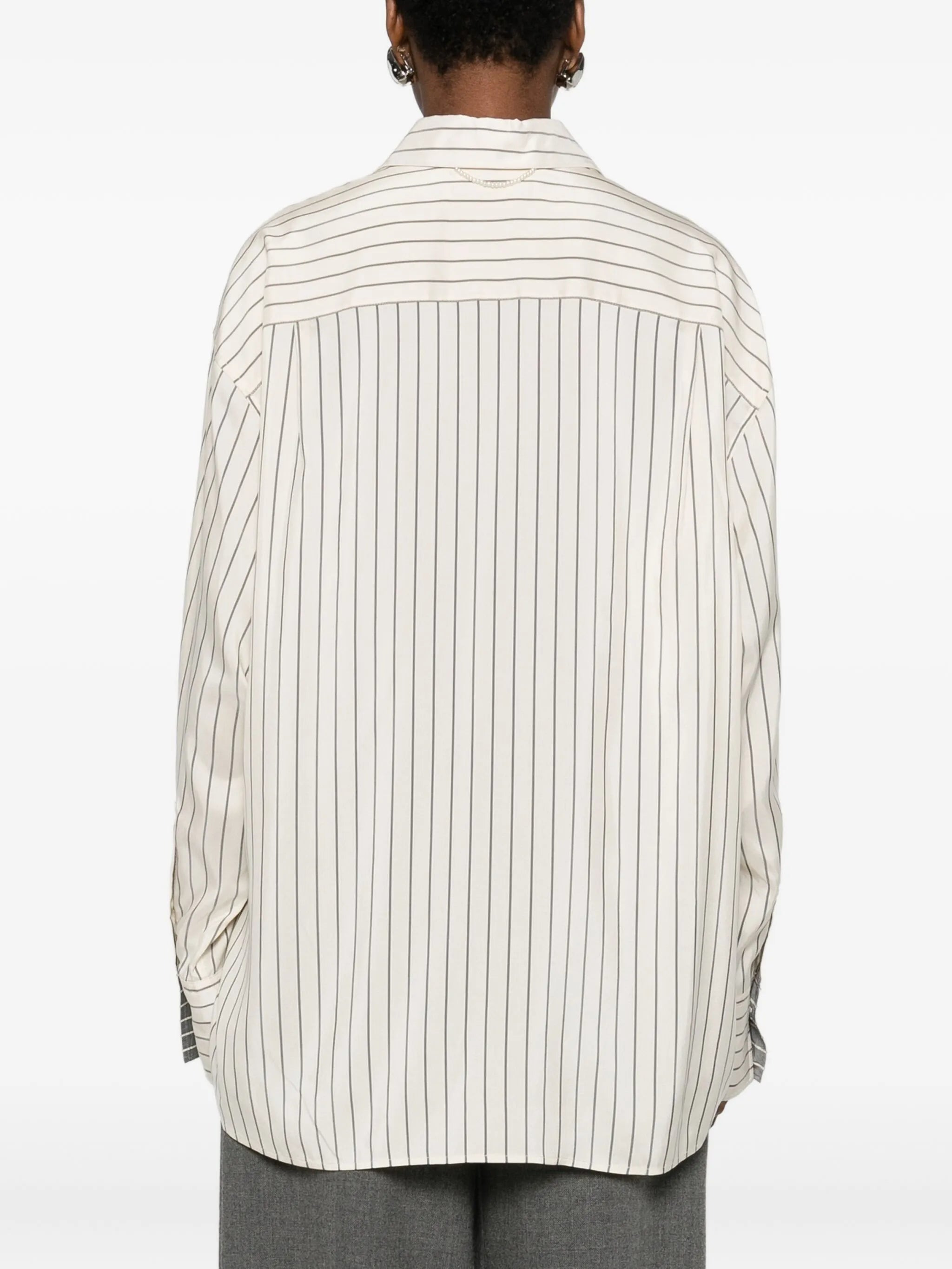 Carven Striped Silk Shirt - 4