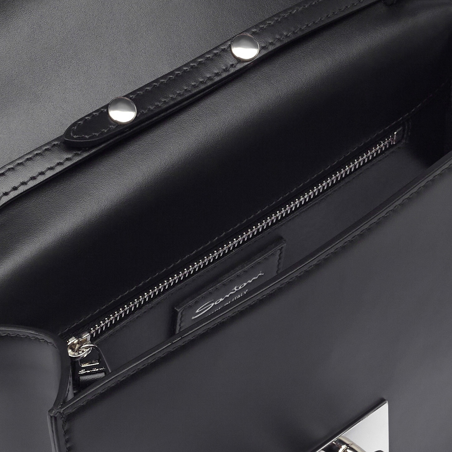 Black leather crossbody bag - 3
