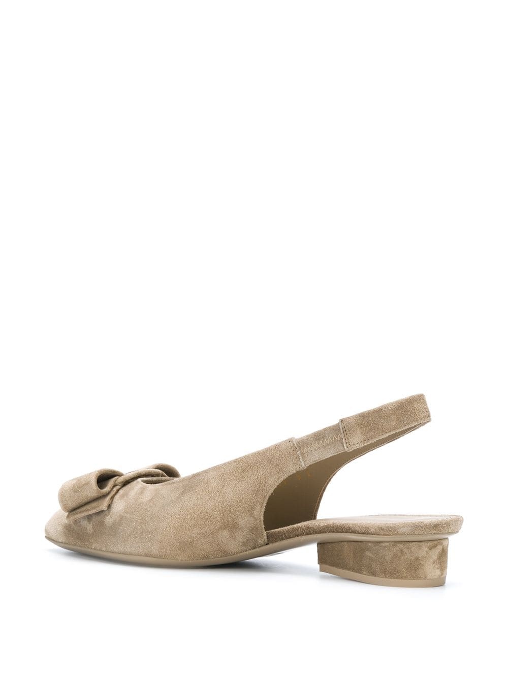 sling-back bow suede sandals - 3